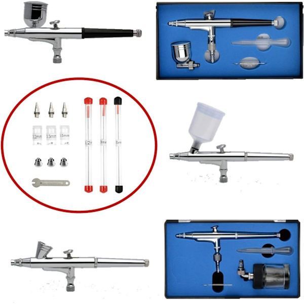 7 kpl:n airbrush-neula 0,2 mm/0,3 mm/0,5 mm suutin Airbrush-sarjat Yleiskorvaavat airbrush-pistooleille