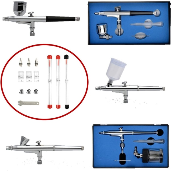 7PCS Airbrush-nål 0,2mm/0,3mm/0,5mm Dyse Airbrush-sett Universal Erstatning for Airbrush-pistol