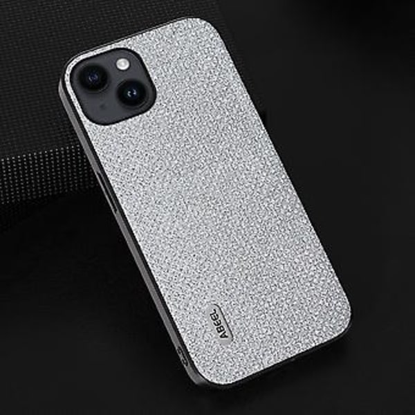 Timantti Musta Reuna Puhelimen Kotelo iPhone 14 Plus:lle (Hopea)