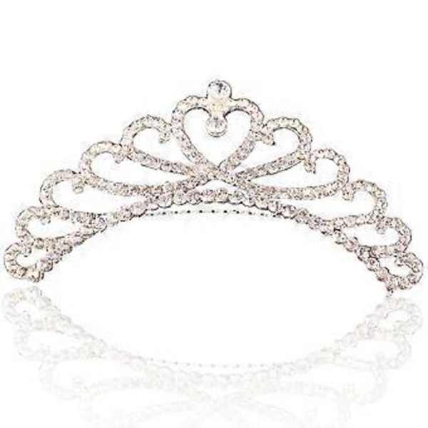 Mini Prinsesskrona Kam Rhinestone Barnkam Glittrande Pärla Huvudbonad Födelsedagshårprydnad Dekorativa Håraccessoarer för Flickor (stil 7)