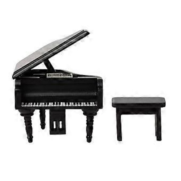 1 Setti Puinen Piano Mini Talokoriste Pienoispiano Nukkekodin Asettelu Näyttämökoriste