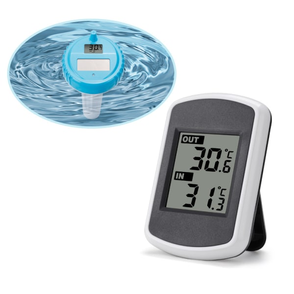 Solcelledrevet elektronisk digitalt flydende swimmingpooltermometer Wir