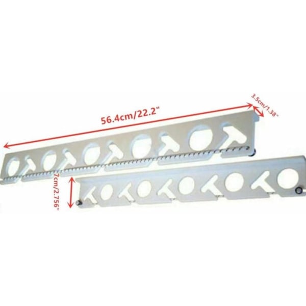 Fiske Stang - 2 Deler 10 Hull Fiske Stang Holdere Vegg eller Tak Montering Oppbevaringsstativ Display Hylle