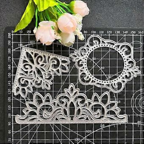 Pitsikehyksen Metallileikkurit Scrapbooking-malline Leikkauskuviot Korttien Prägäys DIY