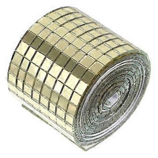 1 Rull Selvklebende Glass Mini Firkantet Speil Mosaikk Klistremerke Mosaikk Veggklistremerke