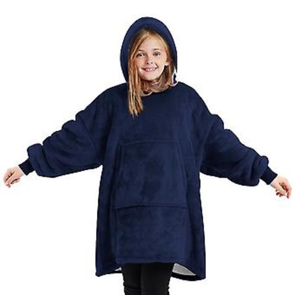 Ylisuuri Puettava Peitto Sherpa-Fleece-Hupullinen Peitto Takki Pehmeä Lämmin Hupullinen Takki ( )