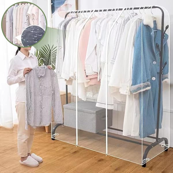 5ft 50*150*150cm Transparent Tøjstativ Stærk Lynlås C
