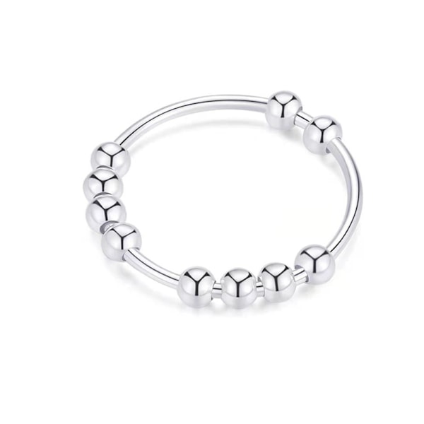 925 Sterling Sølv Anti-Angst Ring til Kvinder Mænd Fidget Ringe