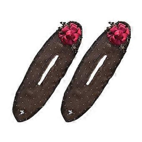 2 st Hårklämma för Hårknut Hårroller Locktång Deft Bun Twister Formare Långt Hår Enkelt Snabbt Snäpprullsverktyg Lata Kvinnor Hårstyling Tillbehör (Röd)