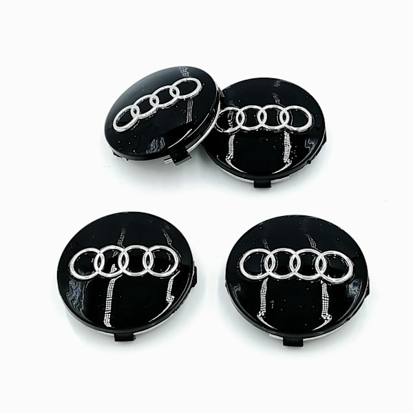 Passer til Audi 60mm navkapsel A6 C5 hjul logo, 4-delt
