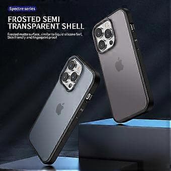 Phantom-sarja iPhone 13 Pro:n läpinäkyvä matta TPU+PC ohut suojakotelo (tyyli E)