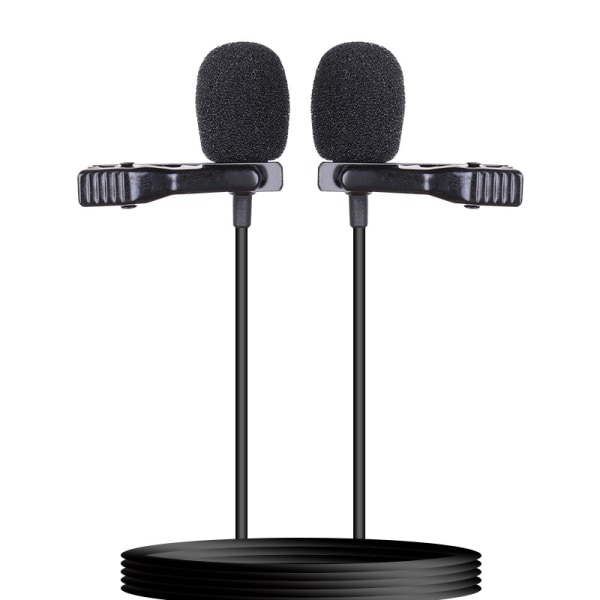 6M Lavalier-mikrofon med vindskydd, Lavalier Lapel-mikrofon