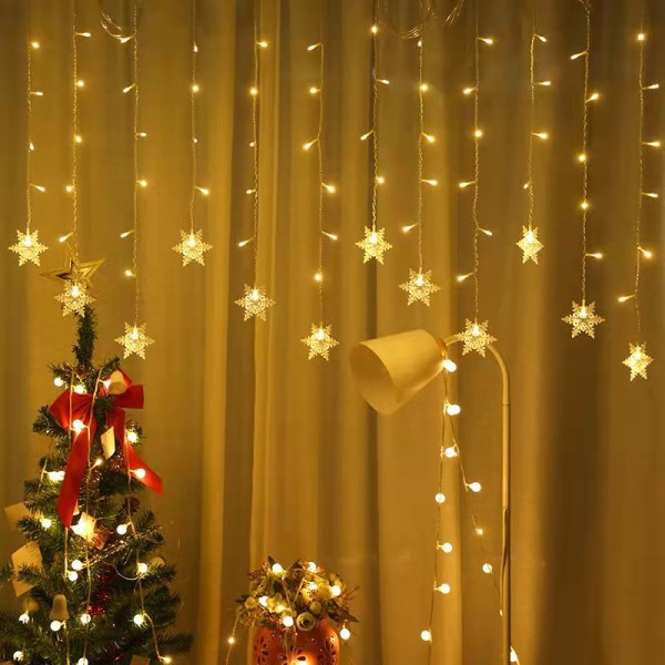 (Lämmin valkoinen) Verhovalo, LED Garland, Light Garland, LED Strings, L