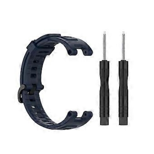 Leiouser Rem Silikon Armbånd Kompatibel Med -amazfit T-rex Trex Pro Trex ProSmart Ur Udskiftningsarmbånd Watchb( Sort Blå)