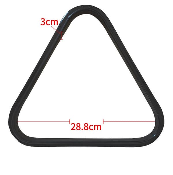 Svart plasttrekant 57 mm