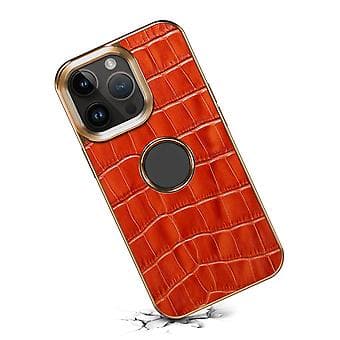 Denior Krokodille-Tekstur PU-Etui For iPhone 14 Plus (Mocha Brun)
