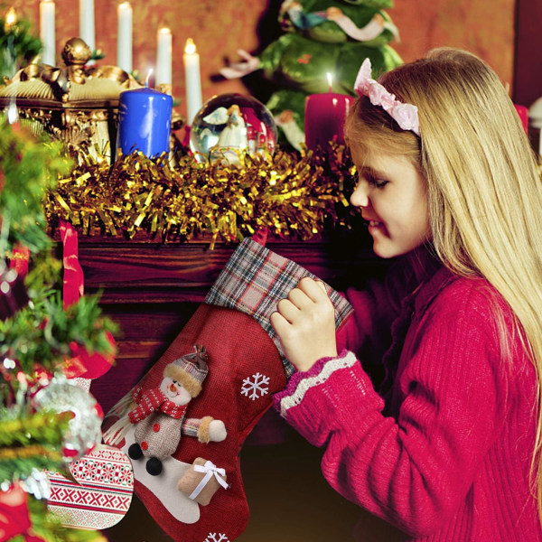 Julstrumpor 46cm Julgran Hängande Strumpa -Gif