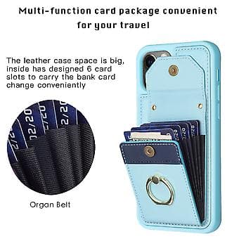 Organ Card Bag Telefonhus til iPhone 12 / 12 Pro (Blå)