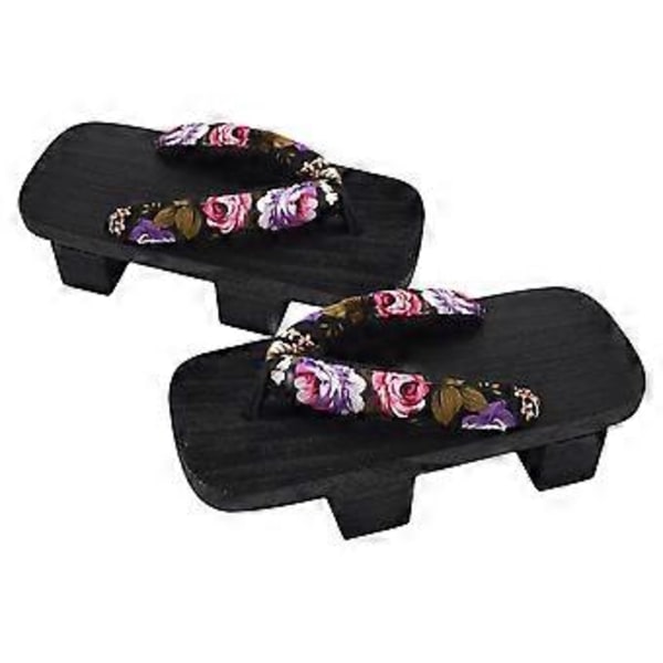 1 Par Träskor Sommarsandaler med Plattformsula Flip-flops Två-tandade Casual Tofflor Storlek Slumpmässig Skosnörfärg 40 24CM 7US 4.5UK 38EU 9.432 Tum (Blomma Pa