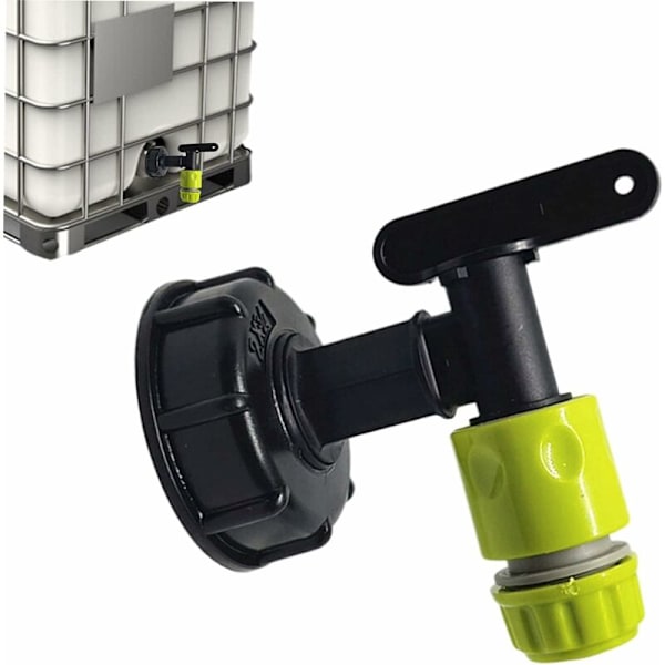 1000l Plastbeholderhane med haveslangetilslutning, IBC-beholder F