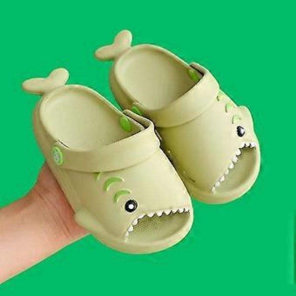 1 Par Søde Slippers Børn Strandslippers Tegneserie Haj Design Skridsikker Eva Hurtigtørrende Børneslippers Til Hjemmet Multi-farve Valgfri (140 orange)