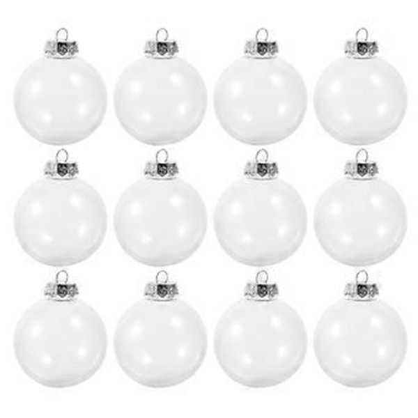 12 st Julstrumpa Fyllning Jul Party Favörer Jul DIY Hantverksbollar Julgranshängande Bollar DIY Glob Prydnad Prydnadsbollar