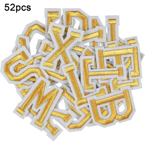 52PCS Letters Thermocollantes, Patchs d'Applique Alphabet A-Z,