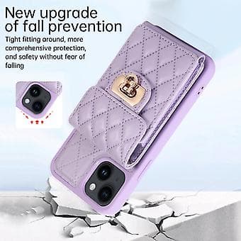 Korttipaikka Nahkapuhelinkotelo iPhone 14 Plus:lle (Violetti)