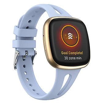 Til Fitbit Versa 3 / 4 Silikon Urrem S (Lyselilla)