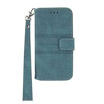 Prässattu nahkakotelo iPhone 15 Pro Maxille (Tummanvihreä)