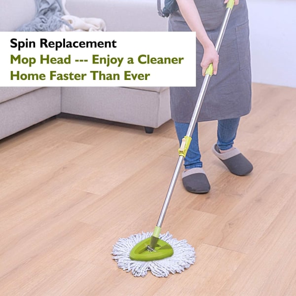 4-pack snurrande mopprefill - utbytesmopphuvud, mikrofibermopp