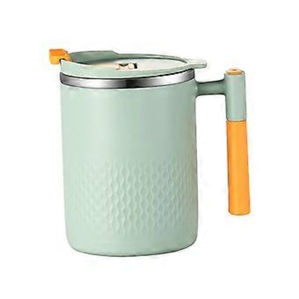 Kaffekrus med Håndtag Drikkekop 400 ml Vandflaske Praktisk Rustfrit Stål Isoleret Kop Termokrus til Lounge Picnic (Grøn)