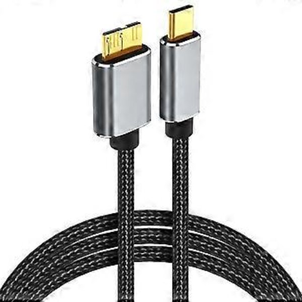 USB Type C till b-kabel USB C till b 3.0-kabel 5 Gbps Datasynkroniseringssladd Nylonladdningssladd 25/50/100/150/200 cm (1 m)