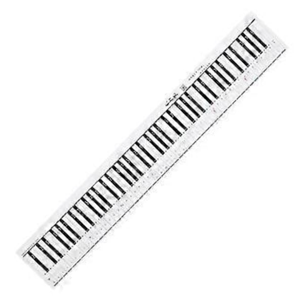 Keyboard Piano Finger Simuleringsøvelse Guide Læremiddel 88 Tangent Notekart