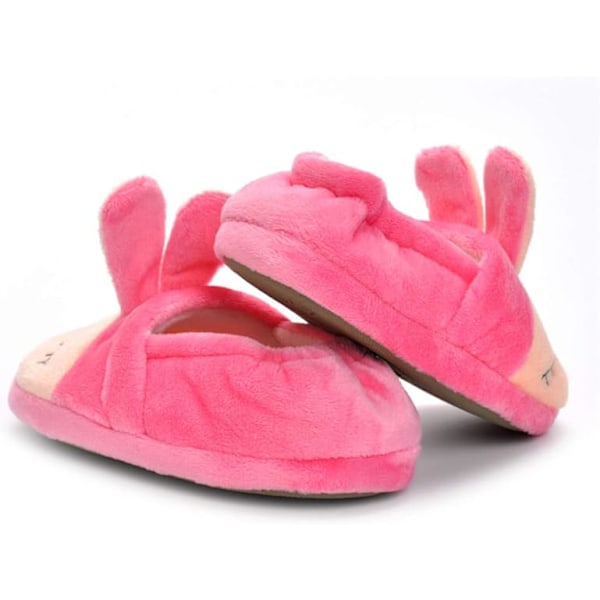Mjuka och mysiga plyschtofflor för babyflicka, tecknade varma vinterskor för inomhus (innersula 15,5 cm)