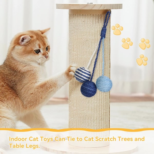 Cat Toy Sisal Ball Cat Toy Indoor Cat Interactive Cat Scratcher w