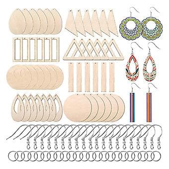 Øreringe Sæt Inkluderer 48 stk. DIY Vedhæng 100 stk. Springringe 50 stk. Øreringekroge