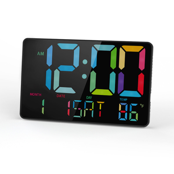 Digital klocka med stor skärm, 9,8 tums digital kalender med tråd