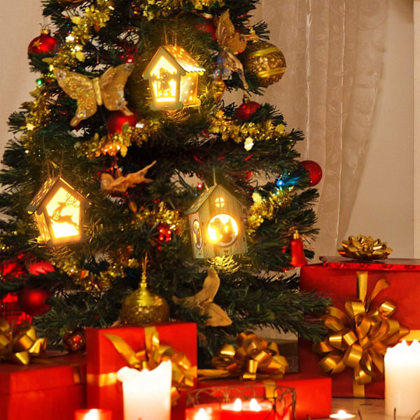 50 stk. Mini LED-lys Balloner papir lanterner lys Gult lys
