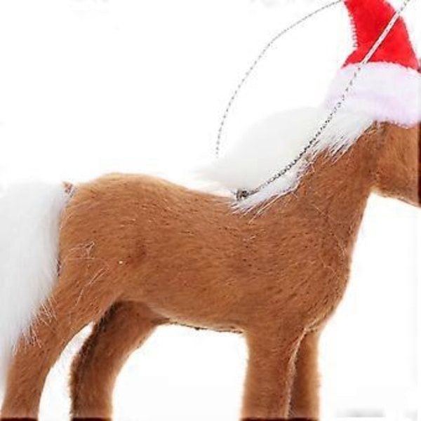 Mini Hest Hengepynt til Jul Dekorativ Hest Hengepynt Julehest Hengepynt
