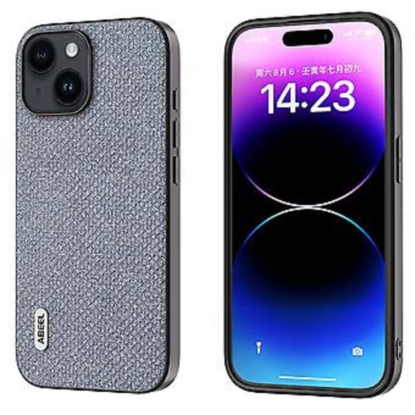 Timantti Musta Reuna Puhelimen Kotelo iPhone 14 Plus:lle (Musta)