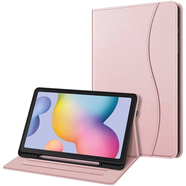 (punainen) Kotelo Samsung Galaxy Tab S6 Lite 10.4 tuumaa 2022/2020 - Moni-asentokansi korttipaikalla