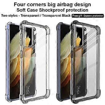 Beskyttelsesetui til Samsung Galaxy S21 5G (Transparent Sort)