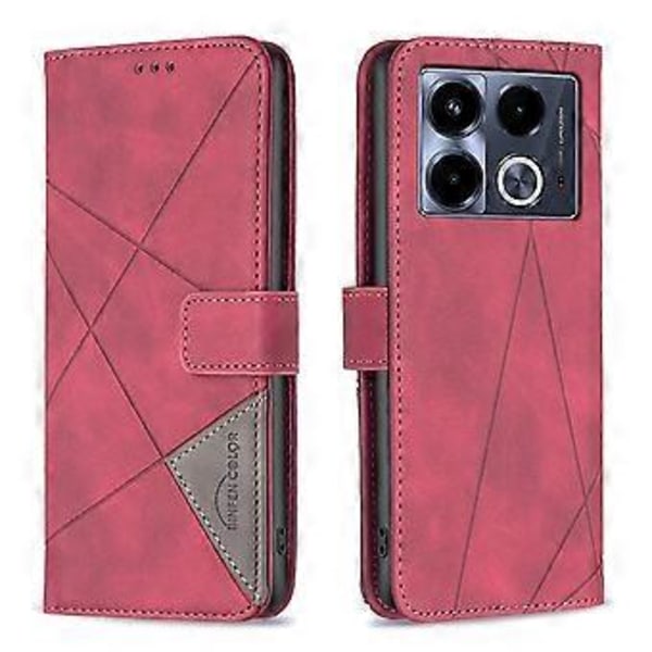 BINFEN COLOR BF05 Infinix Note 40 -puhelimen kotelo, seisova lompakko, PU-nahka, geometrinen kuvio (tyyli D)