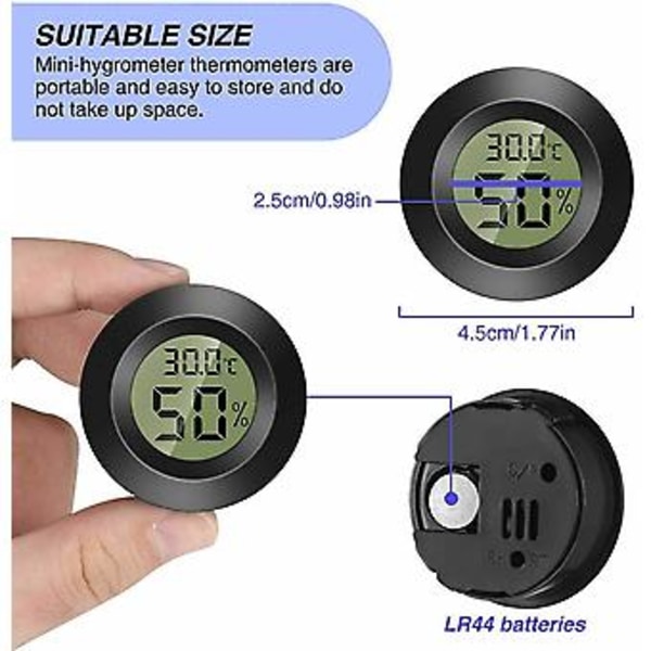 Mini Digital LCD Termometer Hygrometer Luftfuktighet Temperaturmätare Inomhus Testare( )
