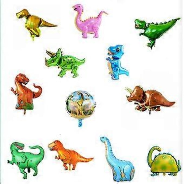 Dinosaur Aluminiumfolie Balloner Triceratops Tyrannosaurus Rex Brontosaurus Dinosaur Temafest Dekoration Ballon