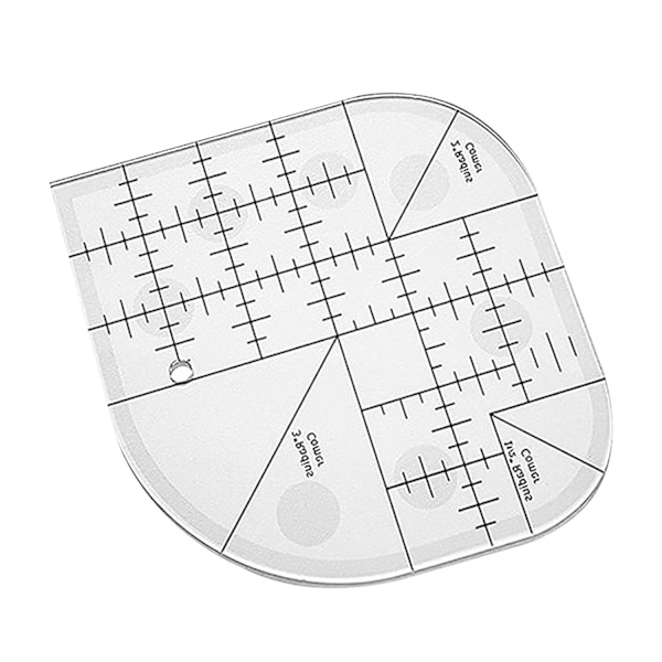 1 st Curved Angle Ruler för Quilting, Sewing Patchwork - Round Edg