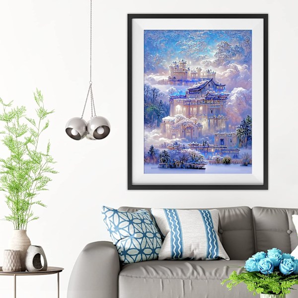 30*40cm 5D timanttimaalaus aikuisille, fantasiamaisema timanttimaalaus