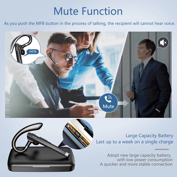 Bluetooth-kuuloke Yksikorvainen Kuuloke Puhelimeen Langaton