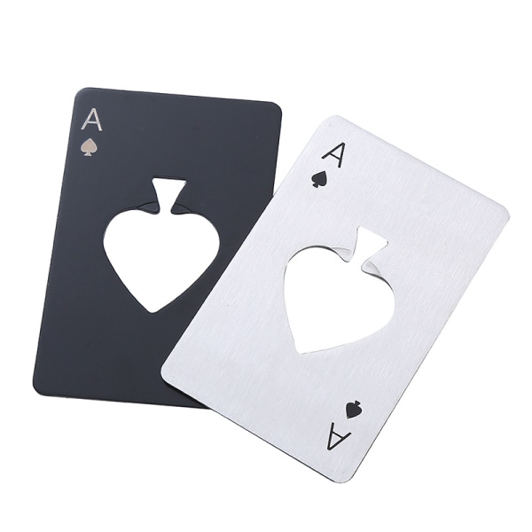 2 Pieces Poker Shape Beer Opener, kreditkortsform lämplig för